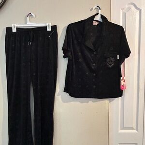 Paris Hilton Black Pajama Set
